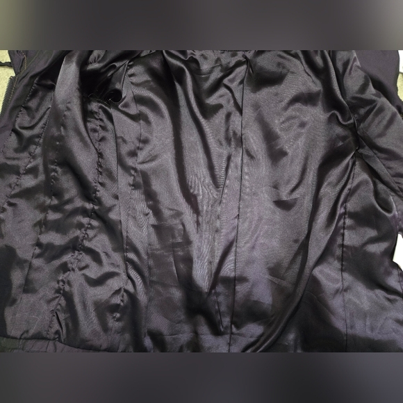 Crisca Purple Oversized Ruffle Neck Jacket. Size 8 - Picture 9 of 14